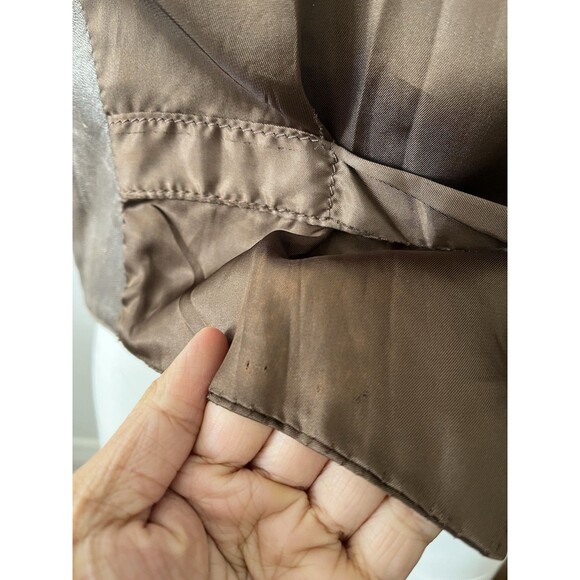 Pierre Balmain Paris Olive Green Rustic Distresssd Leather Vest Size 2 w/flaws - Picture 3 of 11